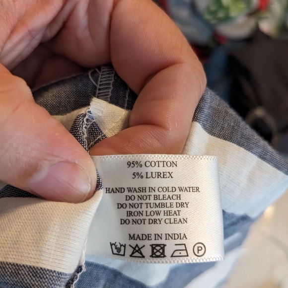 America & Beyond Comtessa Striped Maxi Dress Sz M - Picture 9 of 9